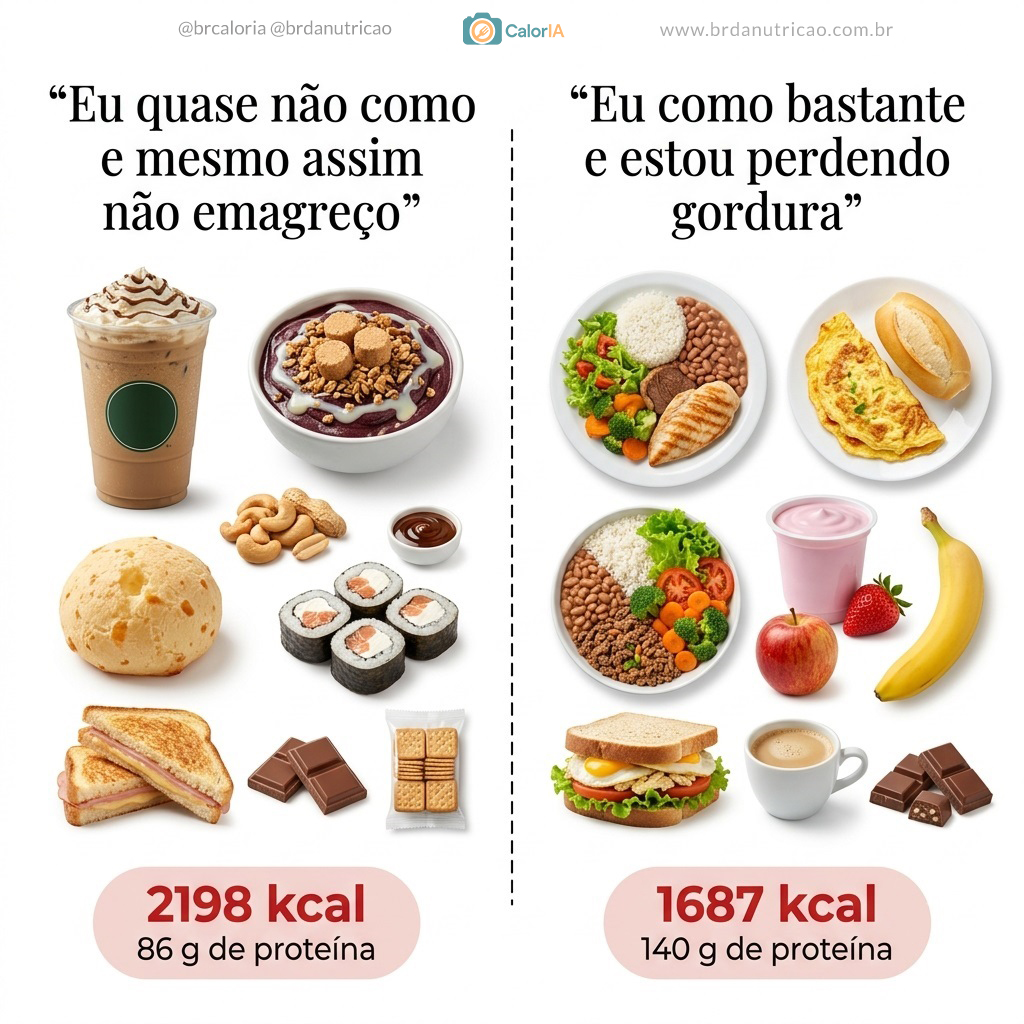 como pouco e não emagreço